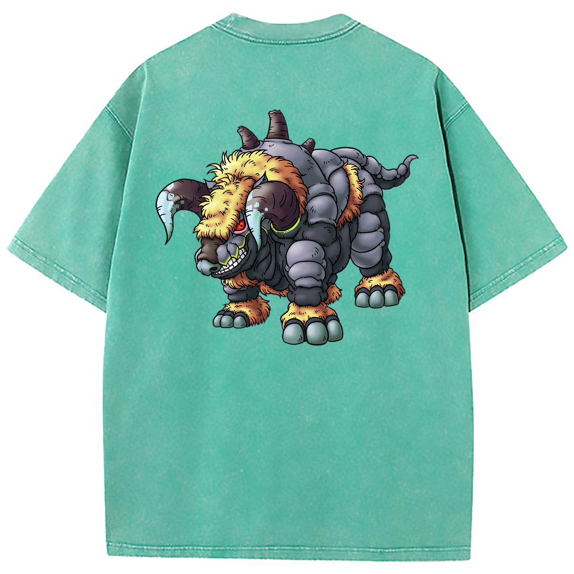 （画像用） ドラゴンクエスト Doragon Kuesuto Dragon Quest 綿100% ヴィンテージ風 半袖Tシャツ（背面プリント）